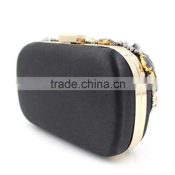 Handmade Heavy Manual Hot Sale Big Stone Ambroidered Clutch Bag photo-2