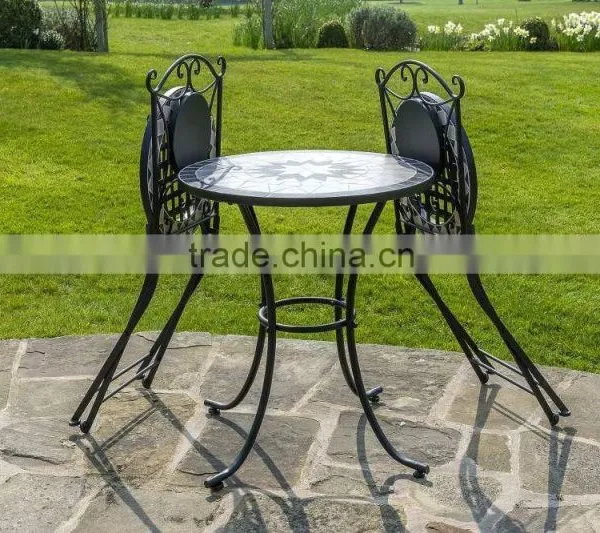 Mosaic Bistro Table With Two Folding Chairs Set photo-5