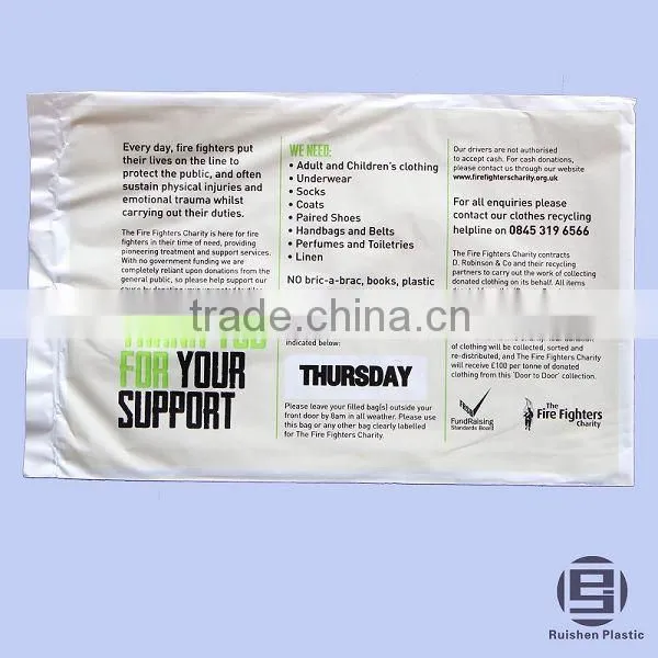 FF Biodegradable Donation Bag With Printing For Charity