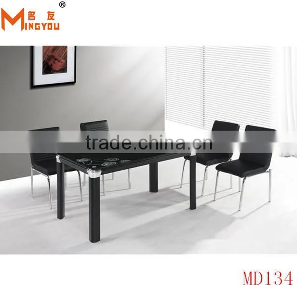 Modern Metal Glass Dining Tables and Chairs photo-2