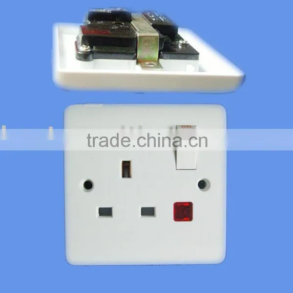 Bakelite,BS,1G+ 13A Wall Switch Socket photo-5