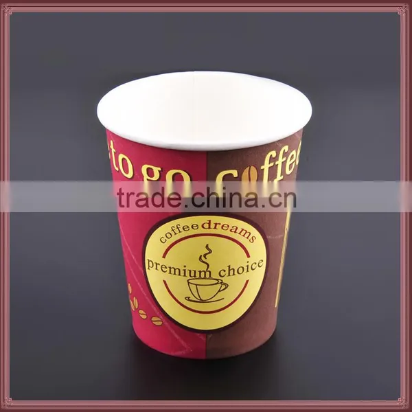 Custom Logo Printed Disposable Single Wall Coffee Paper Cups With Lids photo-5