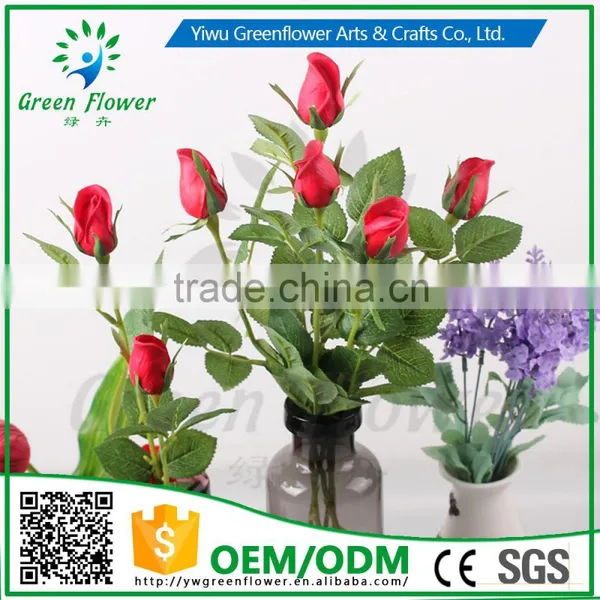 Greenflower 2016 Оптовая продажа натурально выглядящих латексных и ПУ-артифициальных цветов - бутонов розы для свадебного декора из Китая photo-2