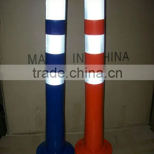 Flexible Spring Type Plastic Warning Sign Bollards / PU Delineator Post Quality Choice photo-6