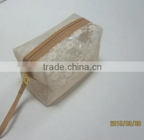 Popular Beauty Transparent With Mesh Cosmetic Bag photo-5