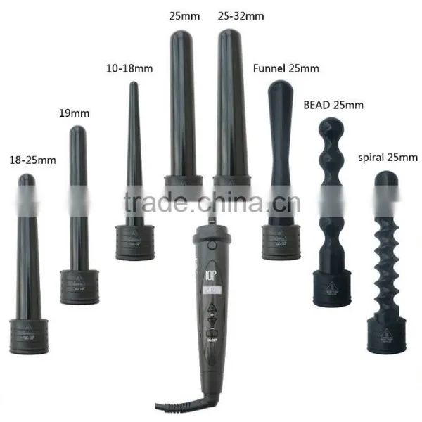 Factory OEM Professional LCD Display Digital Hair Wand Curling Iron photo-3