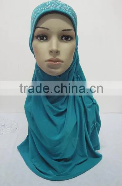 H293 Latest Muslim Hijab With Buttons,muslim Scarf photo-2