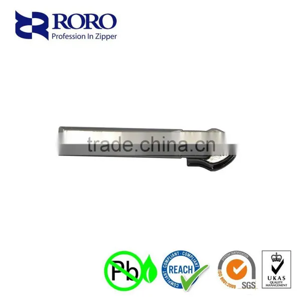 RORO151404#5 Zinc Alloy Silver Grey Nylon Zipper Silder and Puller Design