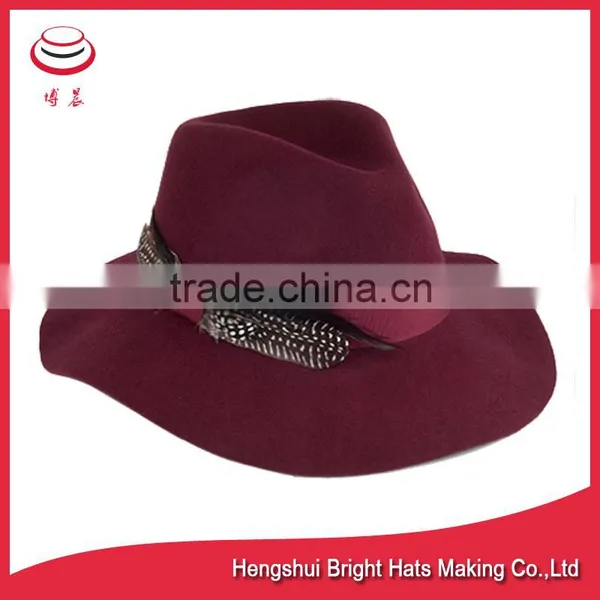 2016 New Style Wool Felt Fedora Hat For Ladies photo-3