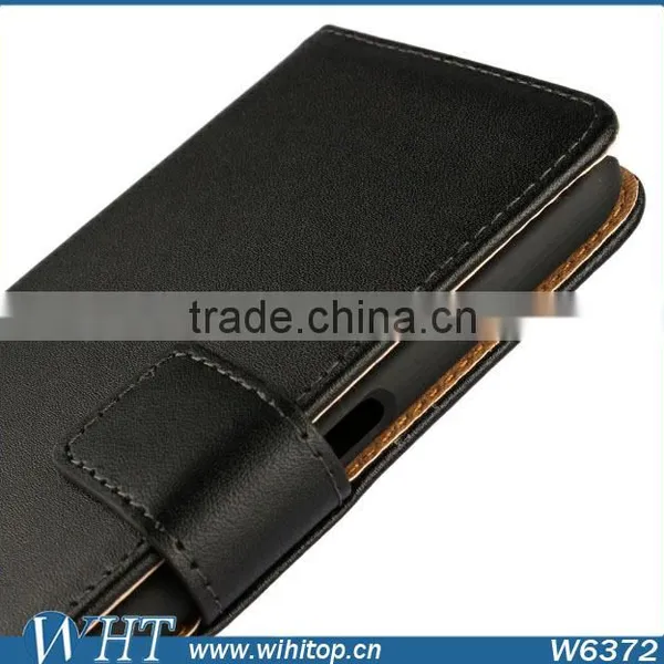 Genuine Leather Booklet Case for Samsung Galaxy S6 With Stand Card Holder photo-3