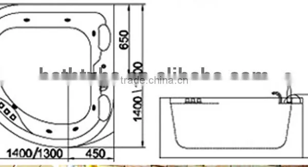 CUPC Certified Cheap Whirlpool Bathtub, Bathtub Big Size, Top Selling Air Jet Bathtub Mixing Hot Sex Tub photo-2