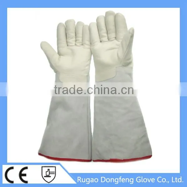 Top Quality LN2 Cowhide Grain Leather Industrial Leather Hand Gloves photo-2
