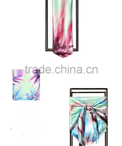 100% Silk Satin Fabric Table Print Silk Scarf/scarves/ Kerchief /headband/hijab photo-5