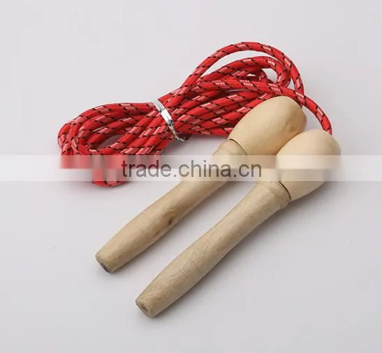 Custom Nylon Jump Rope with wooden handle