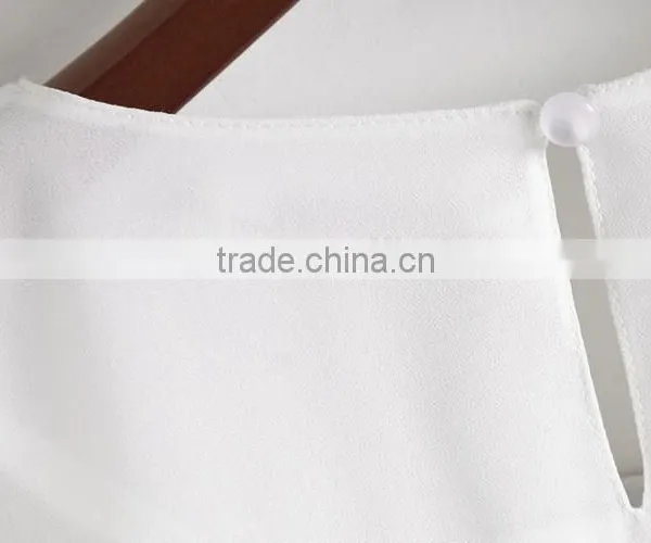 2015 Summer Women Loose Chiffon Blouse Ladies Plus Size Shirt photo-3