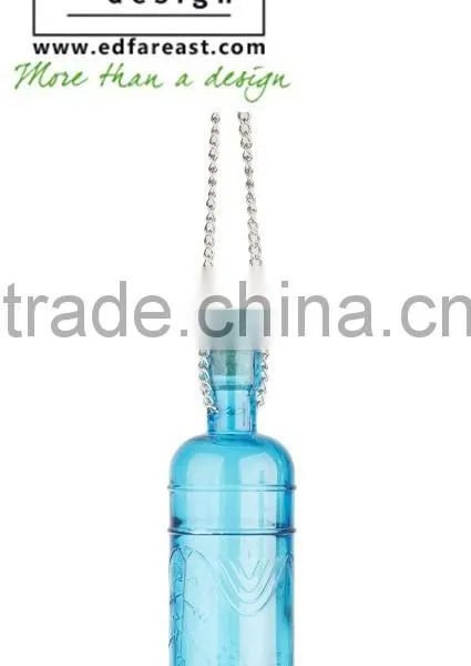 Colored Hobnail Glass Birdfeeder photo-3