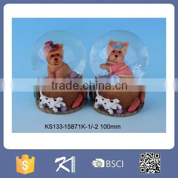 Resin Crafts & Gifts Lovely Animal Water Globe for Wholesale