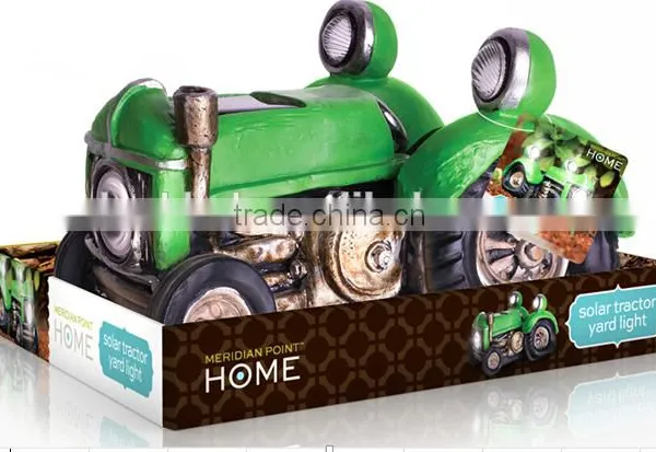 Resin Solar Vintage Tractor Garden And Path Light