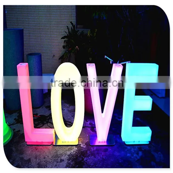 Modern Design Decorative Led Alphabet Letters, Colorful Led Letters