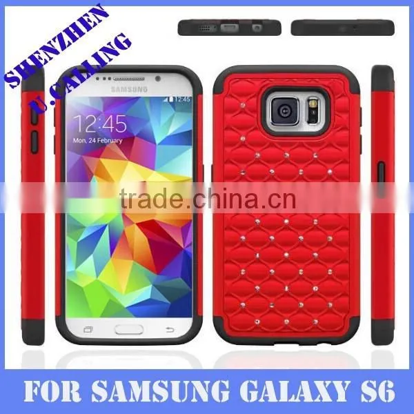 3 in 1 Bling Diamond Crystal Silicon Case For Samsung Galaxy S6 photo-6