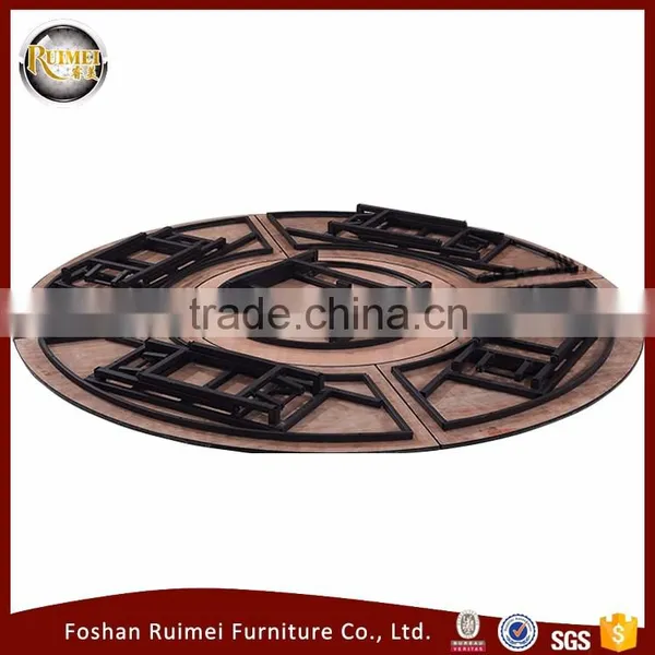Wholesale New Design Wedding Wood Furniture Wooden Folding Round Banquet Dining Table photo-3