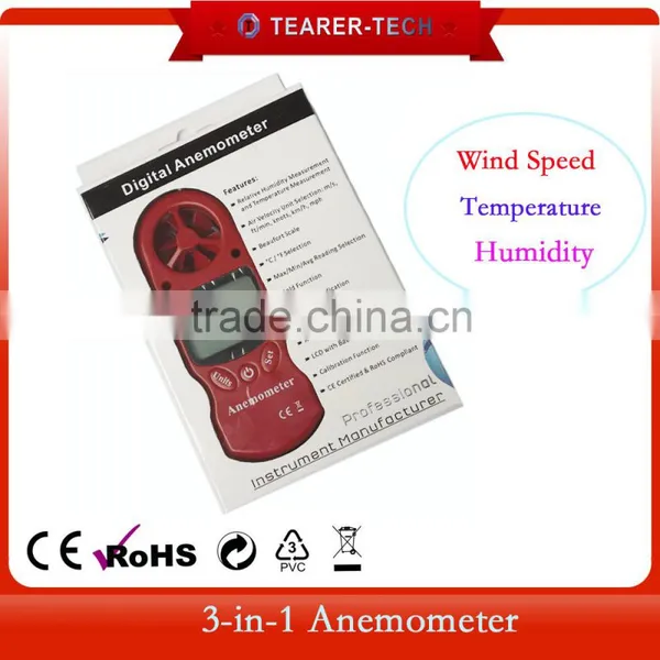 2016 Newest Handheld Anemometer TL-302 Weather Meter With Temperature, Humidity, Dewpoint, Heat Index, Wind Chill and Barometer.