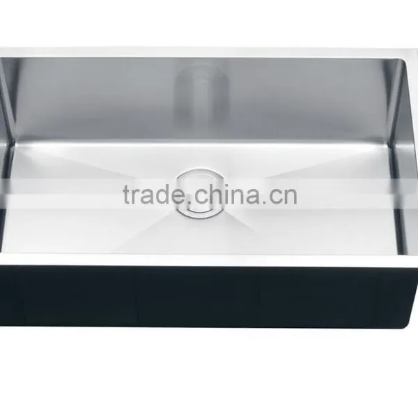 Handmade Stainless Steel Kitchen Sink Large Single Bowl Laundry Sink photo-2