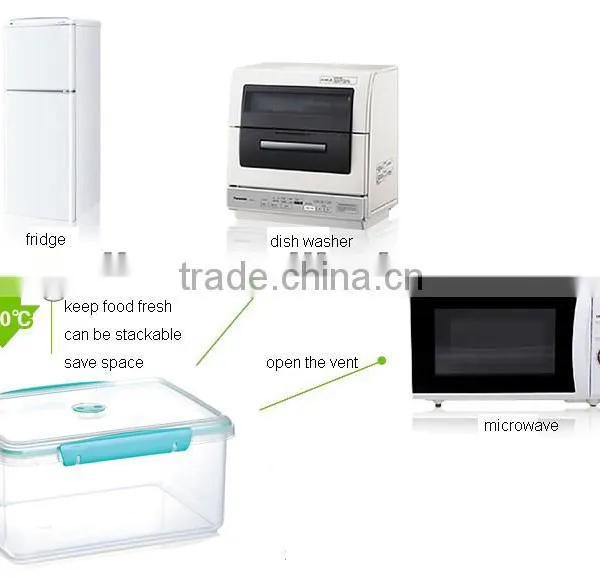 3150ml Round Airtight Vented Food Storage Container GL9050-S photo-5