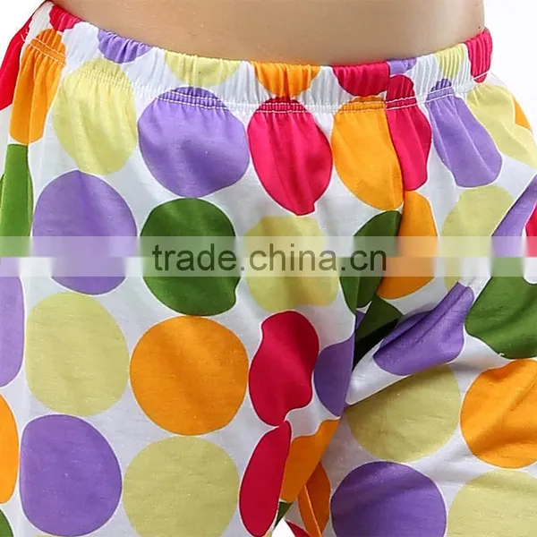 Wholesale Unique Design Boutique Baby Girl Colorful Print Kids Knit Cotton Kids Cotton Long Pants photo-6