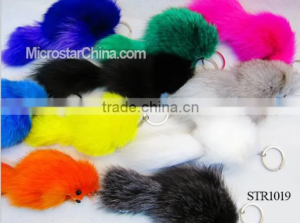 2016 IN STOCK Fur Pom High Quality Ball Keychain for Fashion Bags photo-6