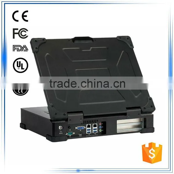 14"i5 CPU 4G RAM SSD120G 2PCI Slot 2LAN 4USB 1DVI 1COM Rugged Laptop Computer pc photo-3