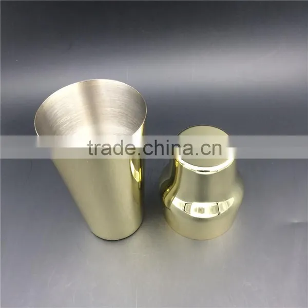 900ml Gold Plated Cocktail Shaker Stainless Steel Bar Tools photo-3
