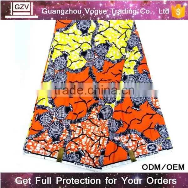 Online Wholesale High Quality Women 100% Cotton Guinea Brocade Sanhe African Print Wax Fabric