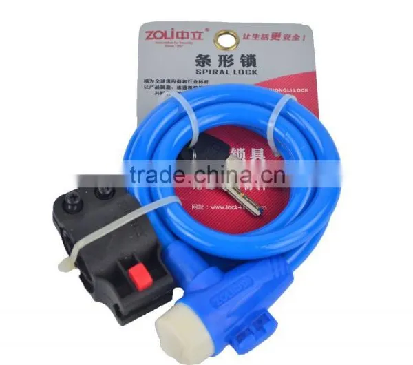 Hot Selling Good Quality Anti-theft Bicycle Cable Lock Spiral Lock photo-3