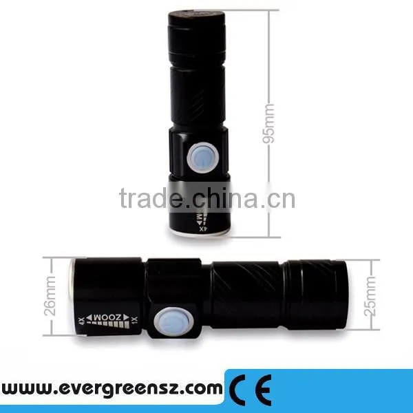 300 Lumen Bright LED Mini Flashlight Bundle With Rechargeable Batteries photo-3
