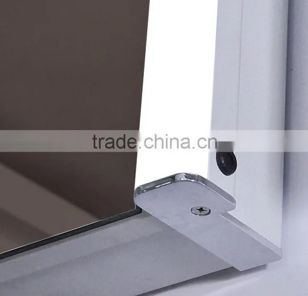 Double Door Recessed Illuminated Aluminum Bathroom Mirror Cabinet With Led Light photo-3