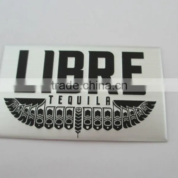 High Quality Spirit Bottle Label, First Class Tequila Bottle Nameplate, Aluminum Brushed Finish Label photo-5