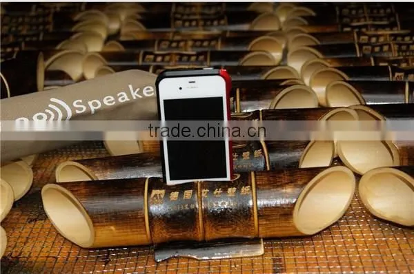 High Quality Manual Portable Mini Bamboo Speaker photo-2