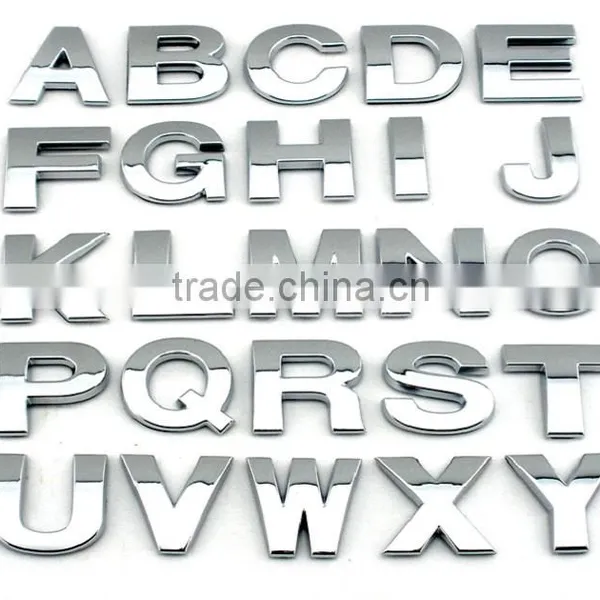 Customized Car Decorative 3D Chrome Letters With Strong Adhesive Tape photo-2