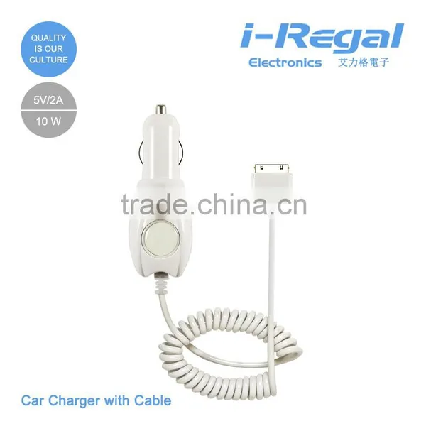 Factory Direct Sale Micro Usb Car Charger With Cable for IPhone IPad photo-3