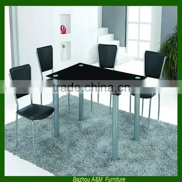2014 New Design 8mm Tempered Glass Dining Table With White Painting photo-2