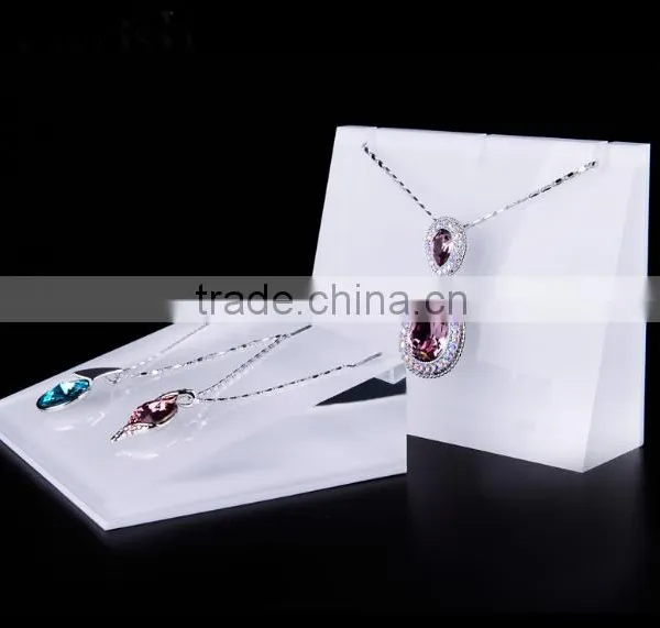 White Acrylic Jewellery Display Block Stand photo-2