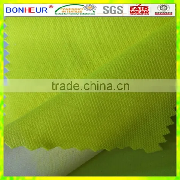 fluorescent yellow pique mesh fabric for sportswear