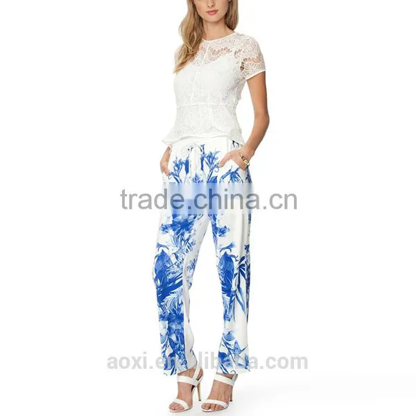 Clothing Supplier Office Wear Trousers All Over Print Ltweight Fashion Women Pants photo-2