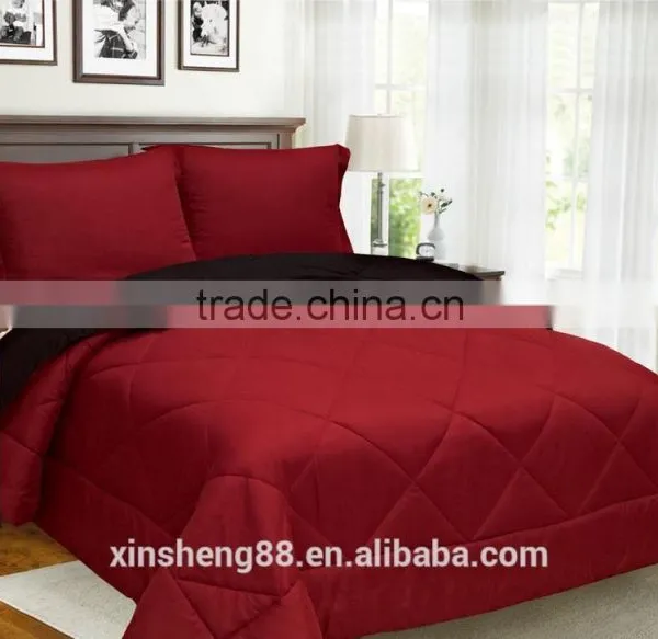 Brushed Soft Two Colors Microfiber Comforter Set photo-2