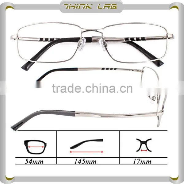 Fashion Gentleman Glasses Frame Metal Eyewear Frame Optical Lens