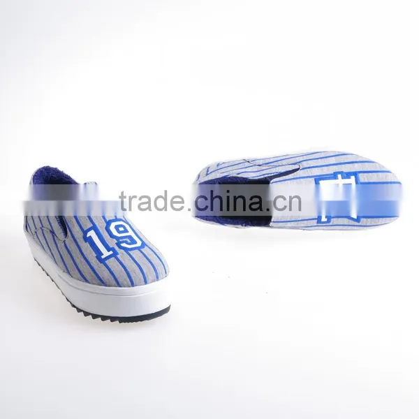 Platform Sneaker With Jersey Upper Embroidery Numbers