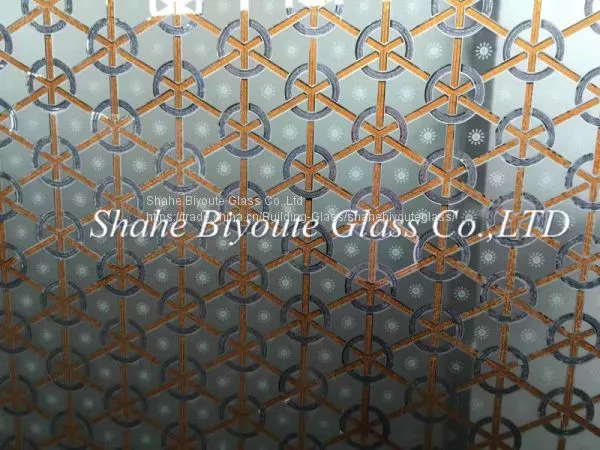 Interior Decor Ice Cream and Acid Etched Glass