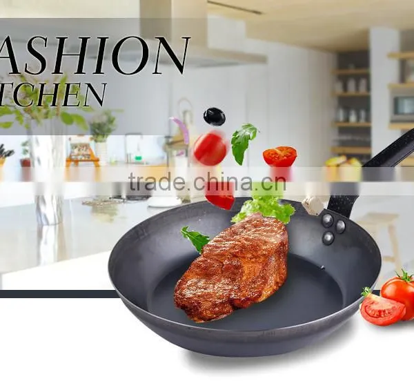 High Quality Carbon Steel Frying Pan With Steel Handle photo-5