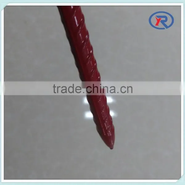 Red Painted Steel Picket Fence Post photo-5